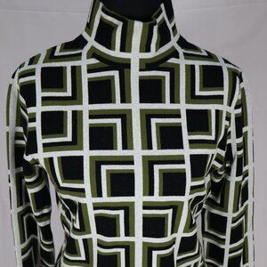 Saunders Square Jacquard Sweater  M